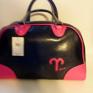 NEW XOXO weekender bowling style "Aries" luggage PINK AND BLACK